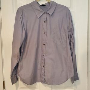 Relaxed Cotton Button-Up Blouse